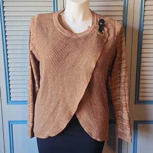 Inc International Brown Asymmetrical Sweater